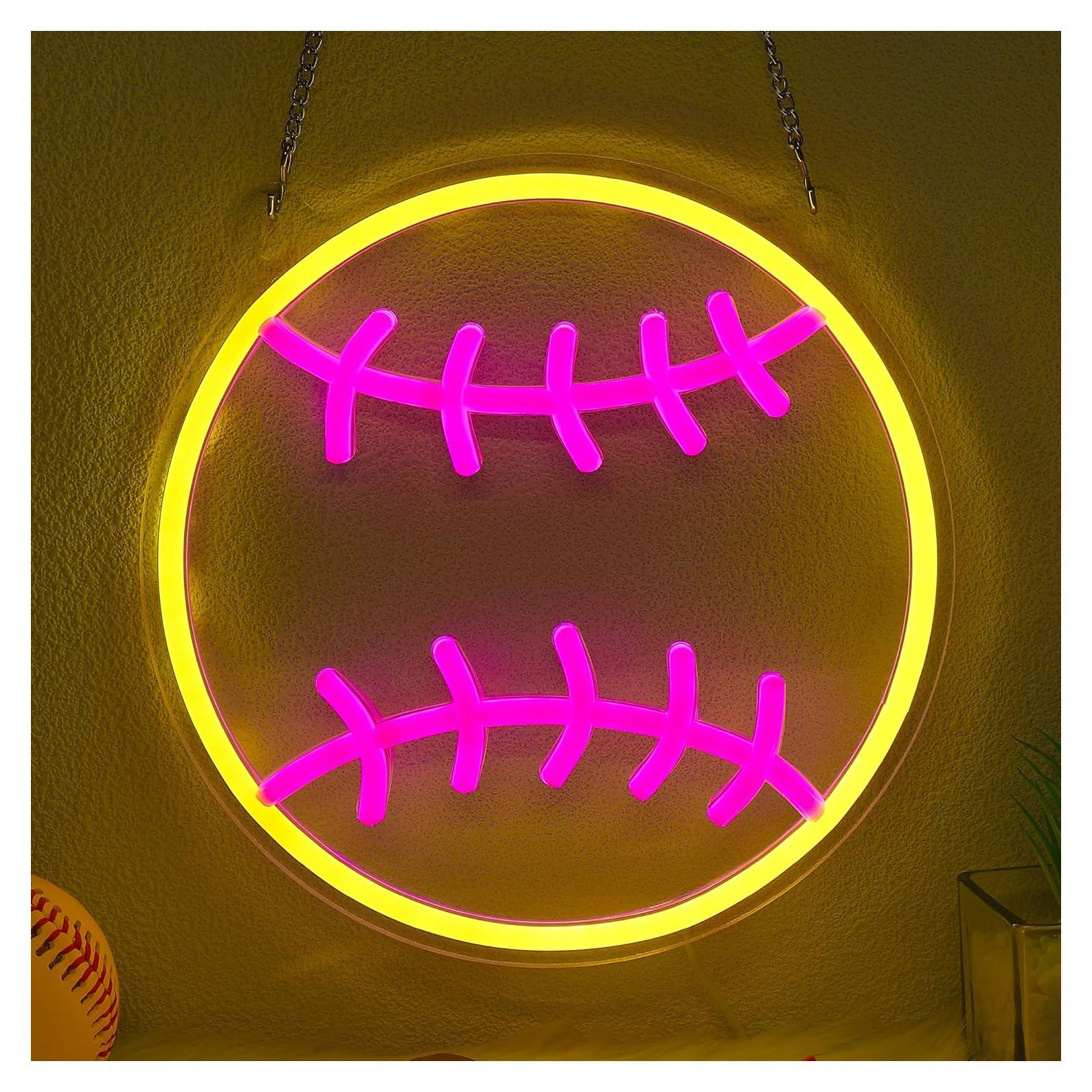 Luz de Neón LED Softball OkiyiD 40.96x29.97 cm USB