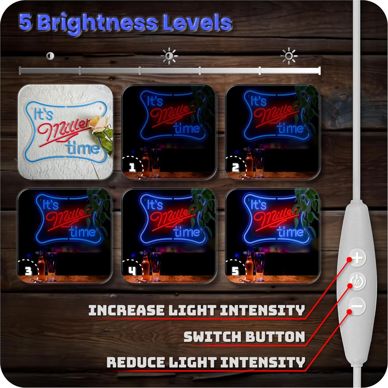 Cartel de Neón LED de Cerveza Dimmable 40x30 cm - MLSJ