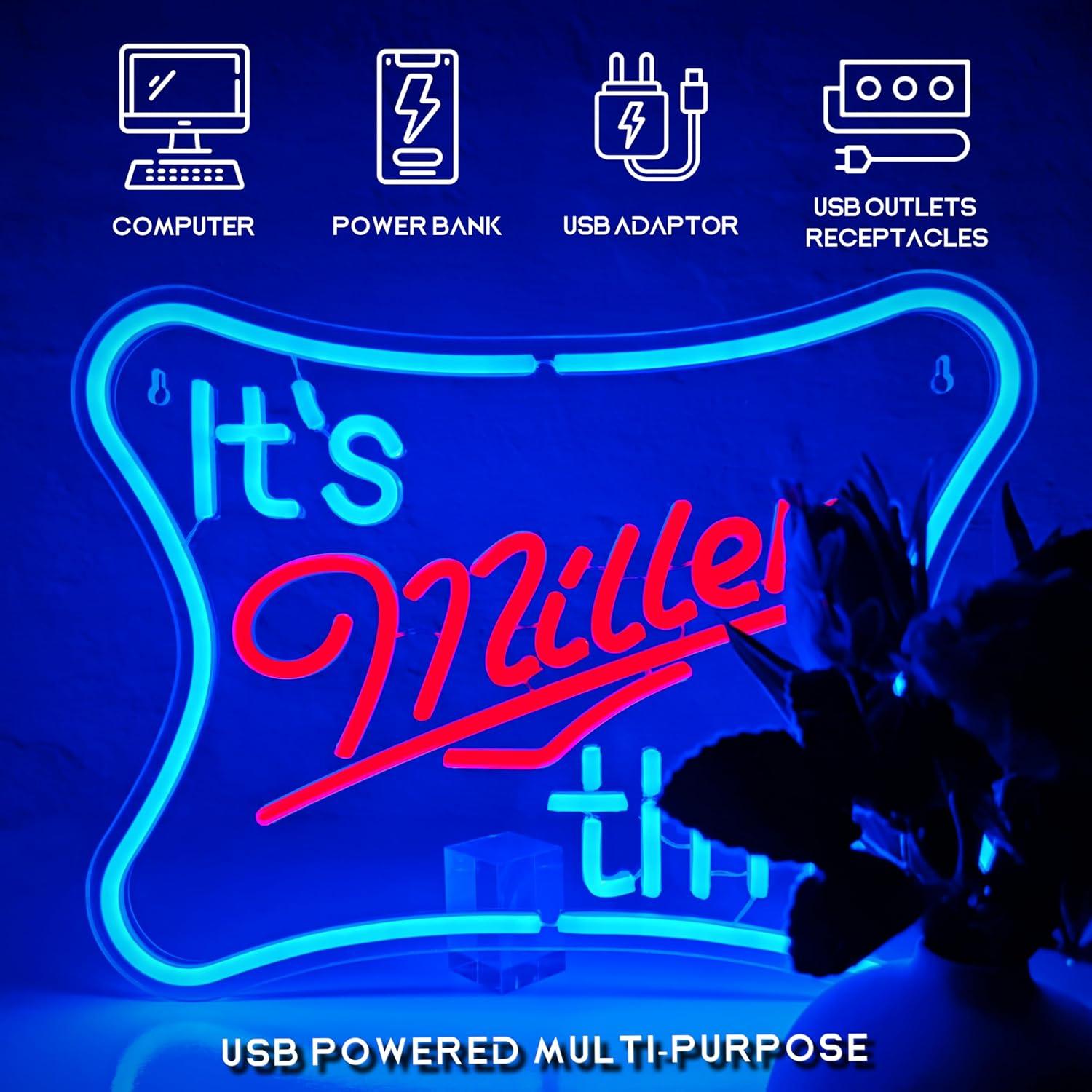 Cartel de Neón LED de Cerveza Dimmable 40x30 cm - MLSJ