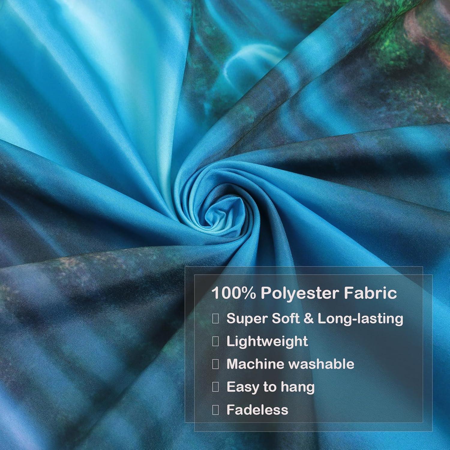 Tapiz de Cascada Miytal 150x130 cm Brilla en la Oscuridad