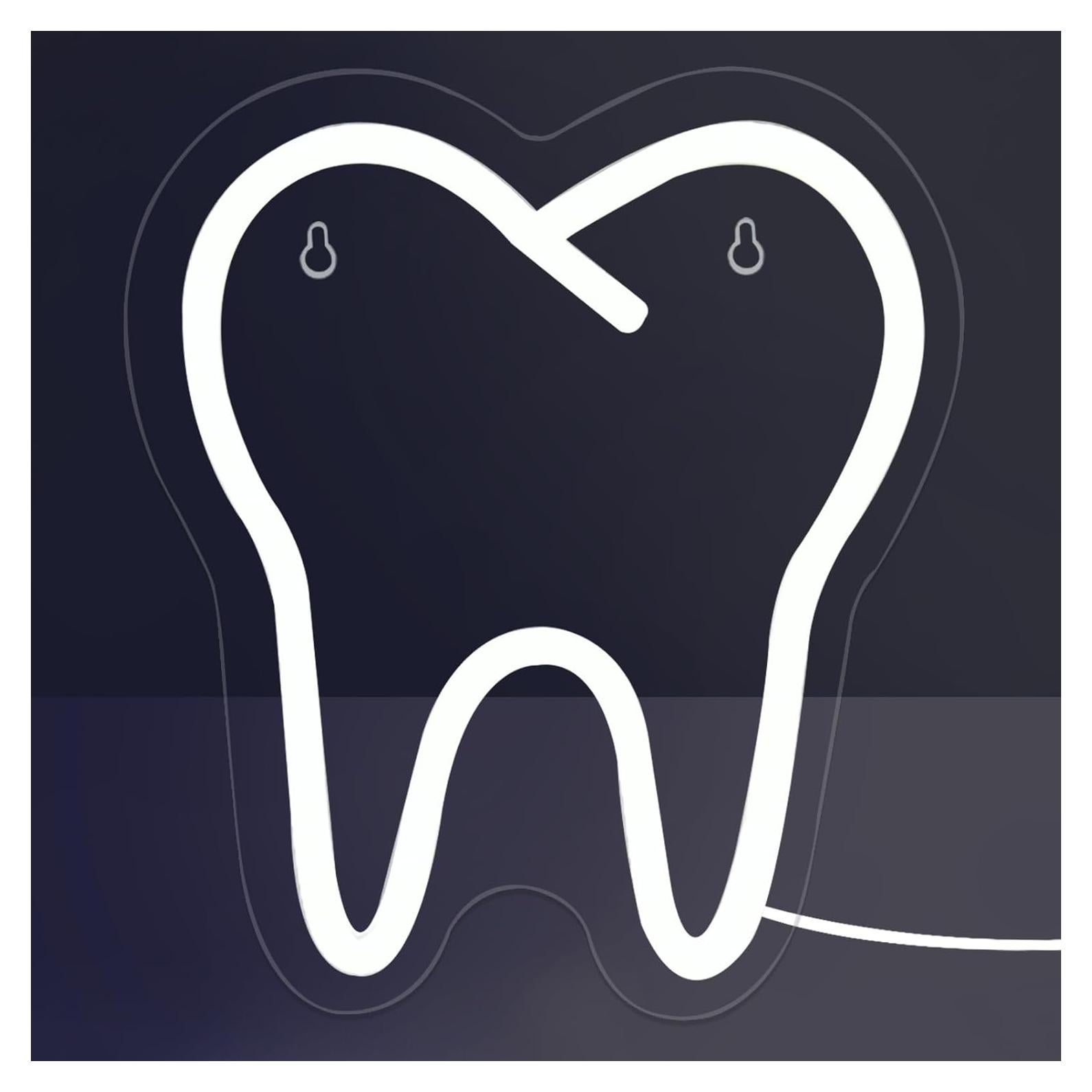 Letrero LED Neón Diente Ceonam 9x20 cm Decoración Dental