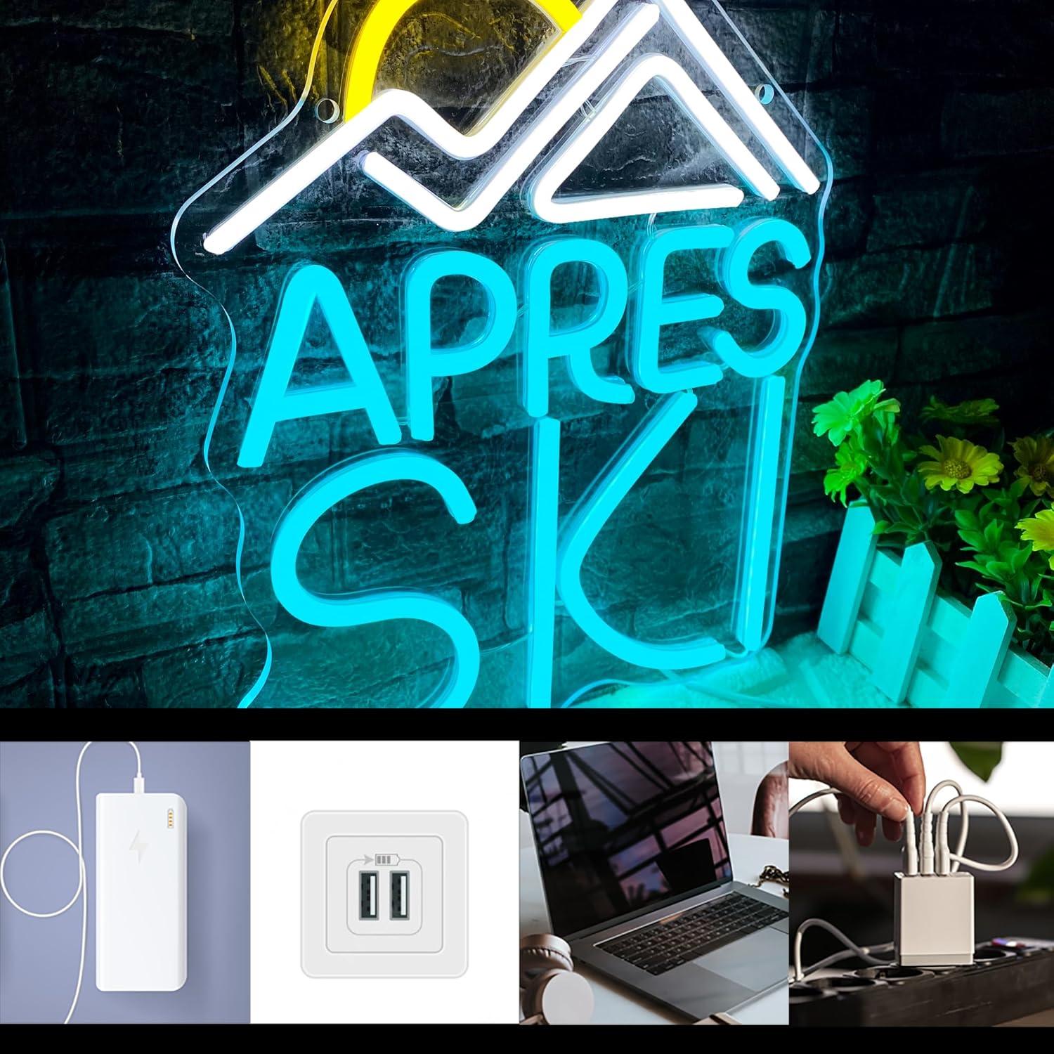 Cartel de Neón LED Apres Ski Dracey 33x26.9 cm Regulable
