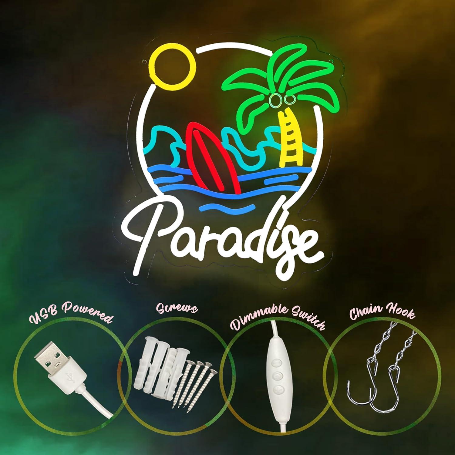 Luz de Neón LED Paraíso de Palma - Decoración Tropical