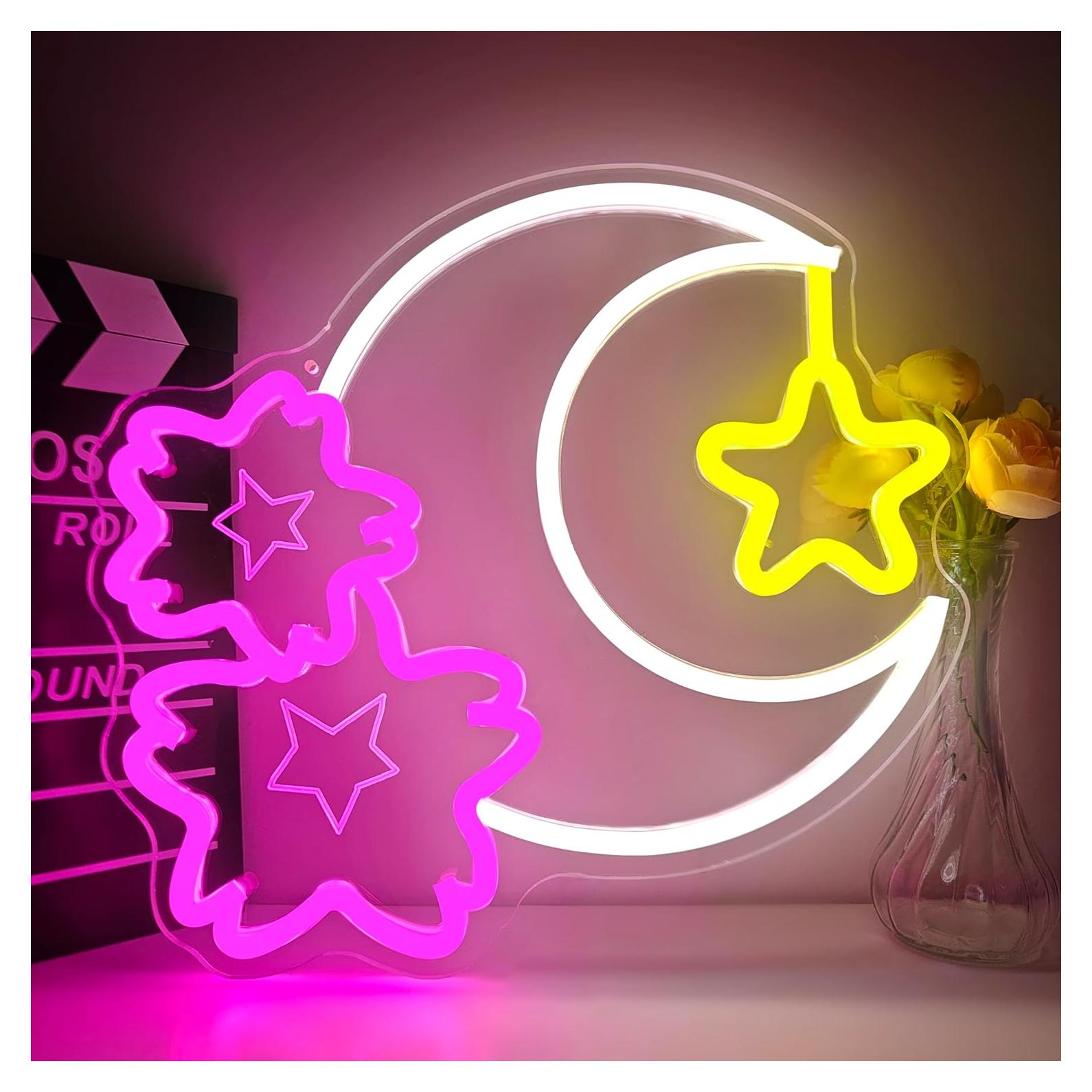 Luz Neon Decorativa Sakura Luna LED Regulable Dpaint