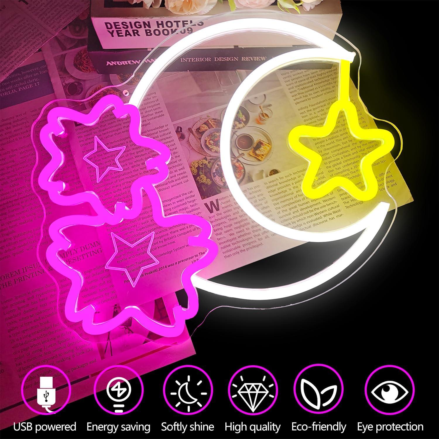 Luz Neon Decorativa Sakura Luna LED Regulable Dpaint