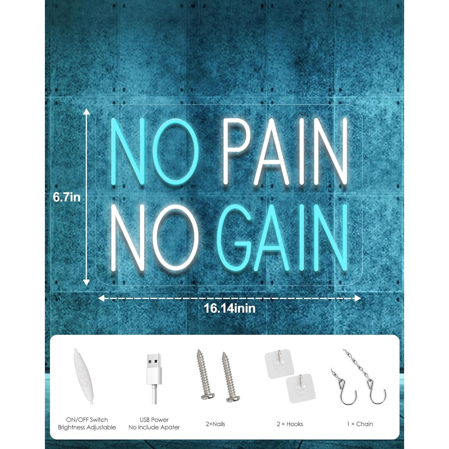 Letrero de Neón LED Boostool 41.1x17 cm Azul Motivacional