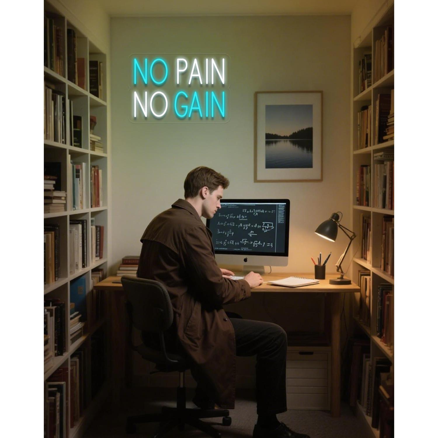 Letrero de Neón LED Boostool 41.1x17 cm Azul Motivacional