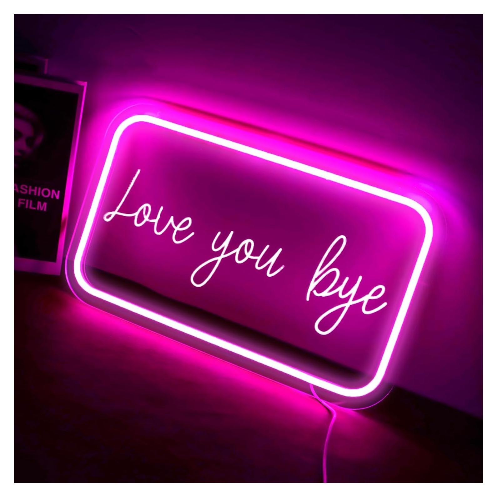 Señal de Neón LED qbanziou 'Te Amo Adiós' 40.89x24.64cm