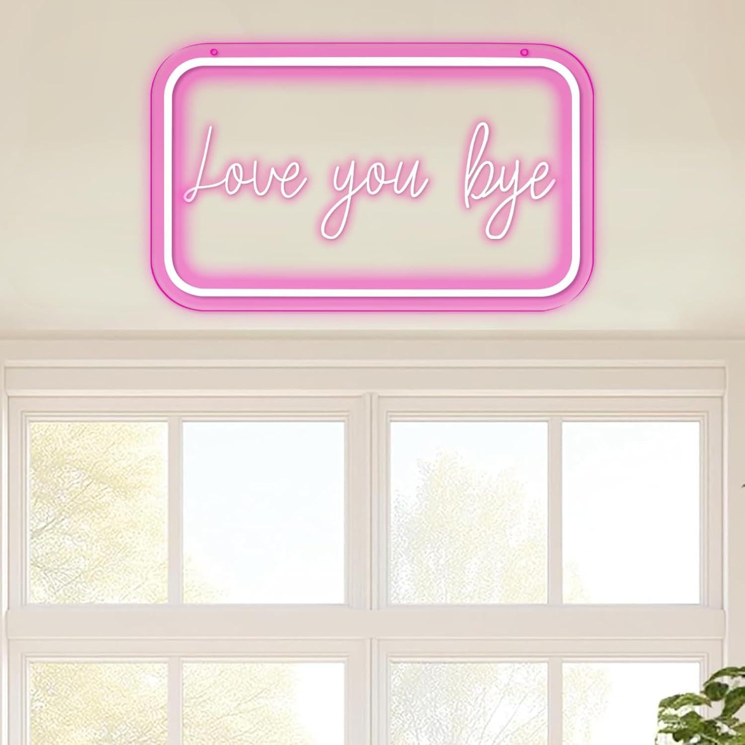 Señal de Neón LED qbanziou 'Te Amo Adiós' 40.89x24.64cm