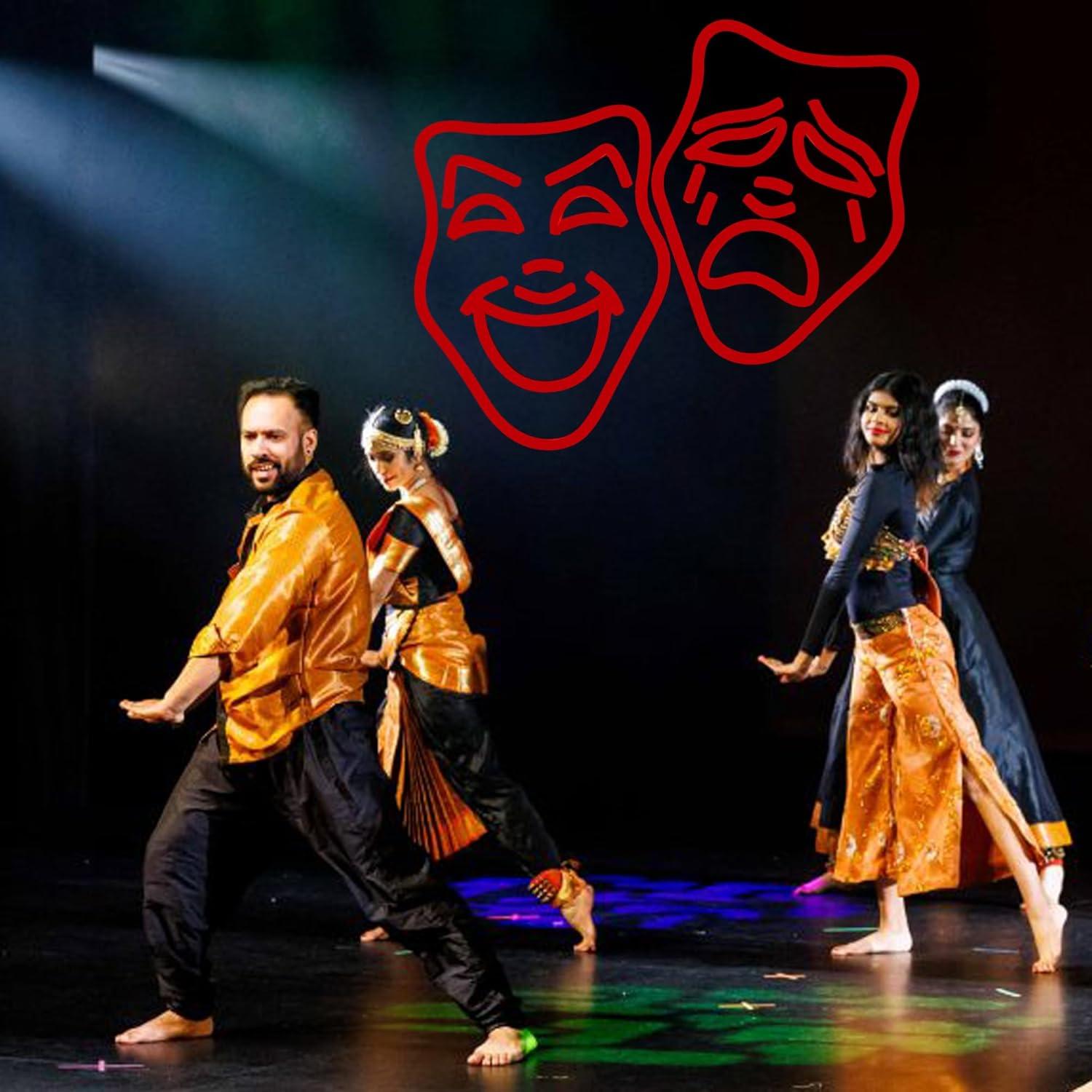 Luz de Neón LED Máscara de Teatro Roja - Decoración Cine