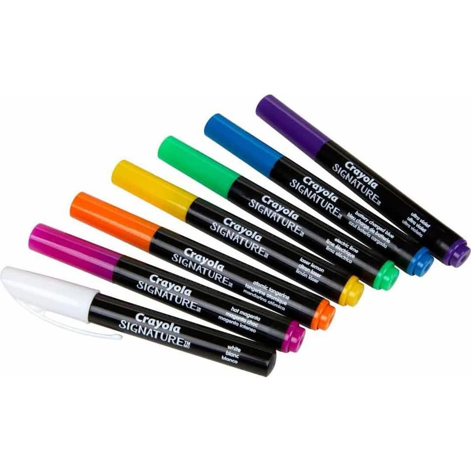 Marcadores Neón Crayola Signature, 6 Gel Anchos, Efectos Luz