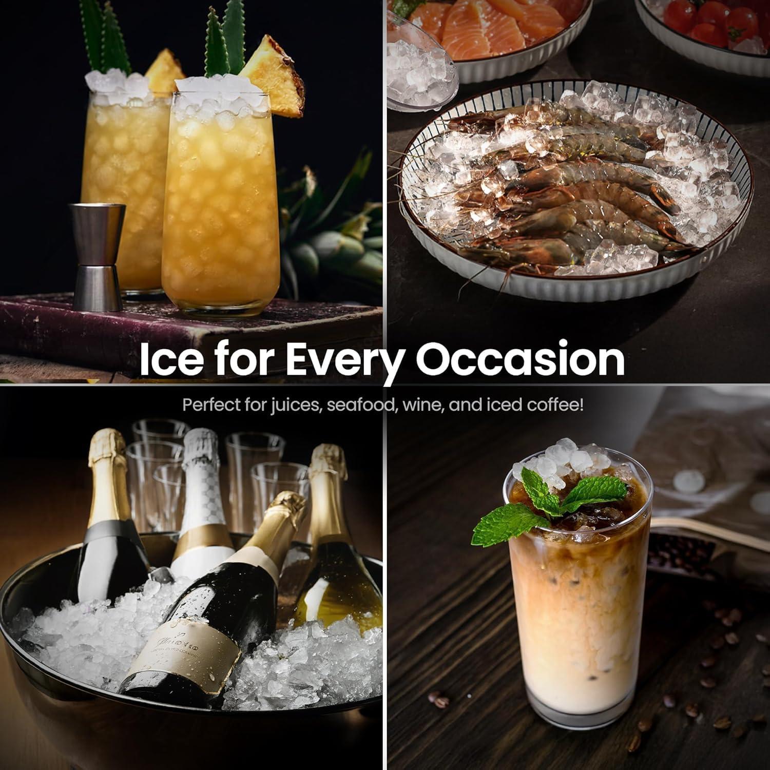 Máquina de Hielo Nugget Kismile Portátil 15.88 kg/día Autolimpiante