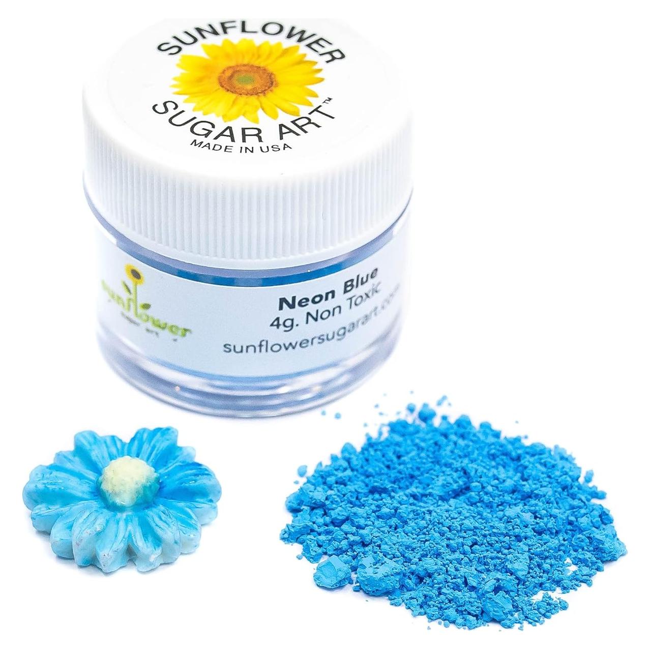 Polvo Comestible Petal Dust Azul Neón Brillante 4g - Brilla en la Oscuridad