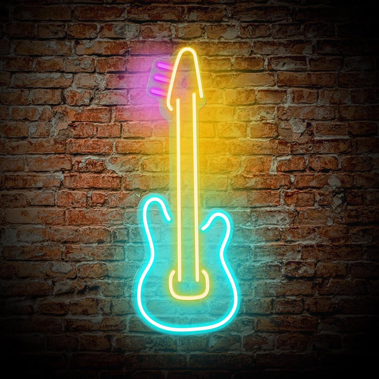 Luz de Neón Guitarra Attivolife LED USB 42.7x16 cm