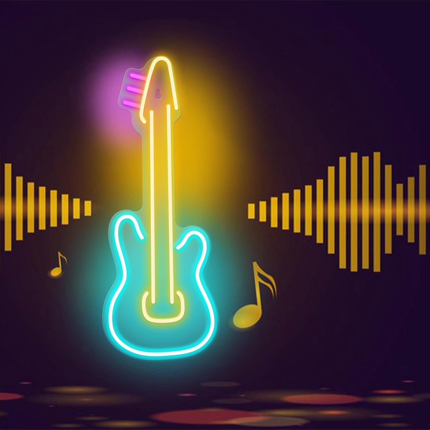 Luz de Neón Guitarra Attivolife LED USB 42.7x16 cm