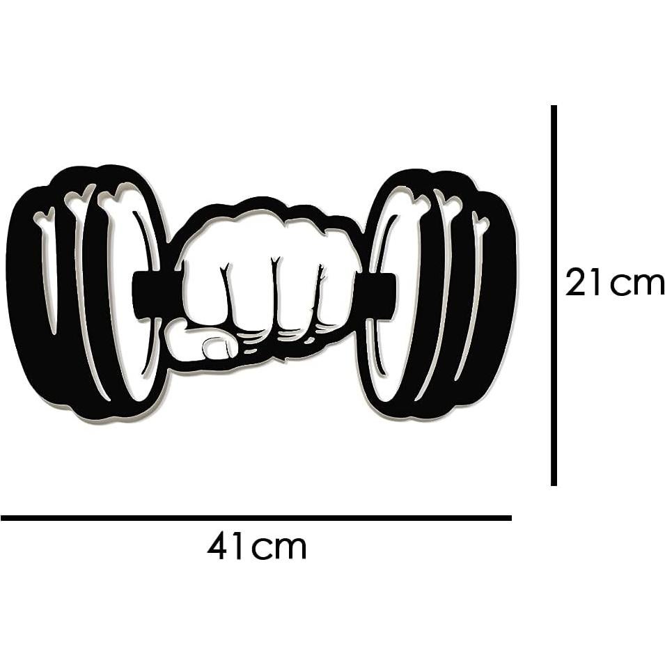 Luz de Pared LED Mancuernas Geek Alerts 41x21cm Decoración