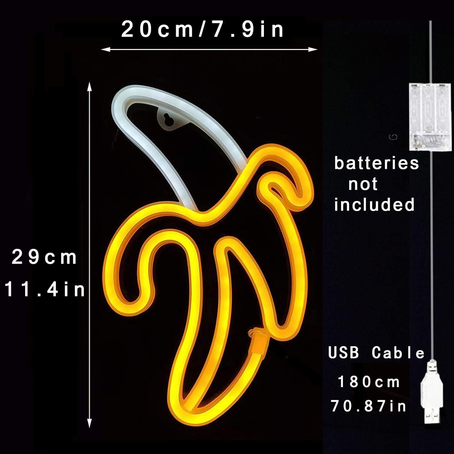 Luz de Neón Plátano ENUOLI 29x20 cm LED Decorativa USB