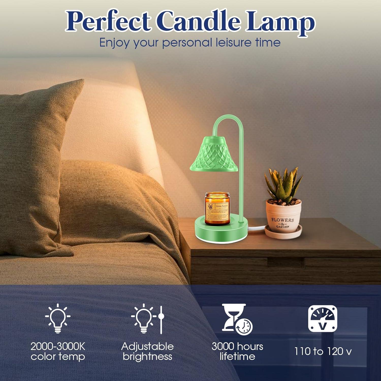 Lámpara Calentadora de Velas Banbanda Verde con Temporizador