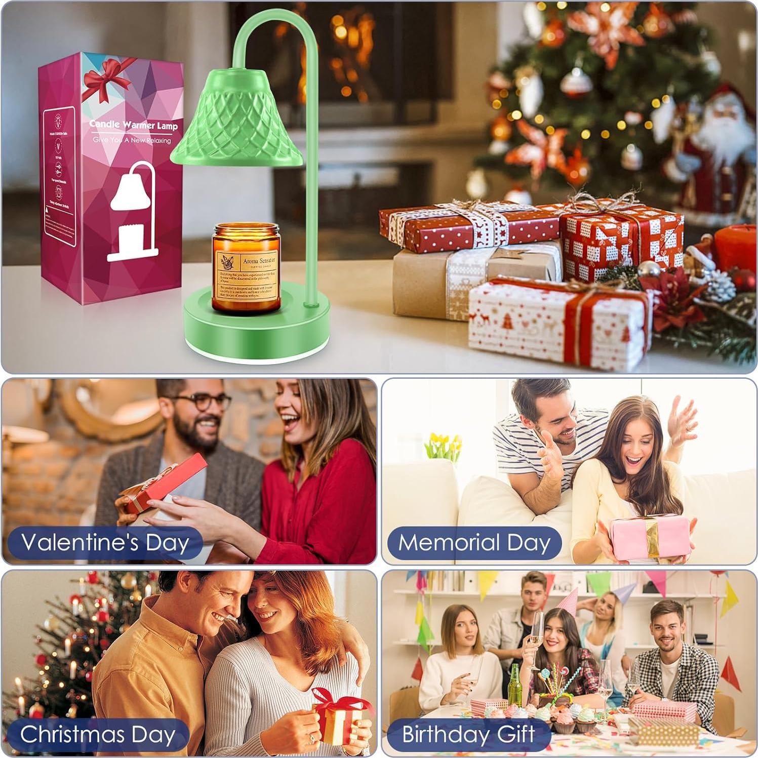 Lámpara Calentadora de Velas Banbanda Verde con Temporizador