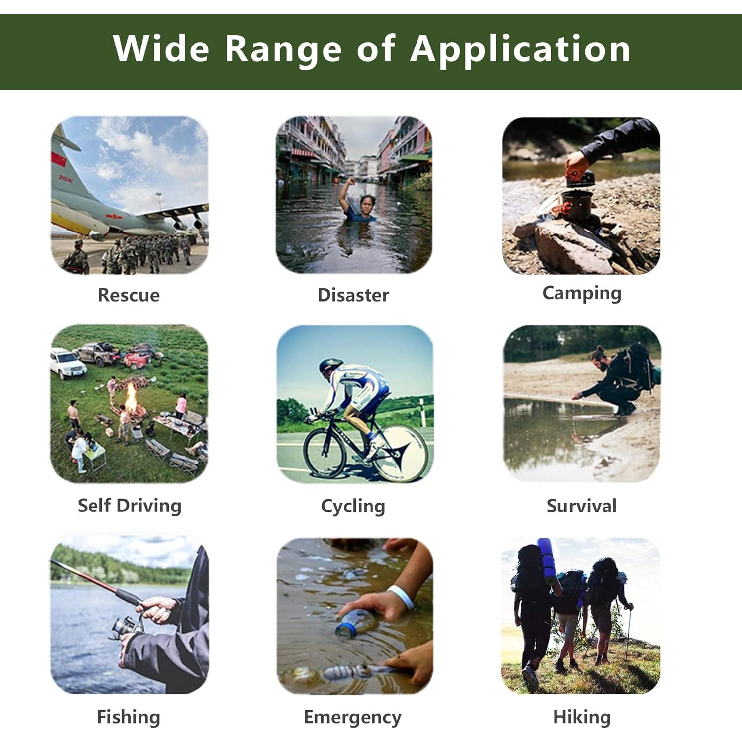 Filtro de Agua Portátil FS-TFC 2 en 1 para Camping y Emergencias