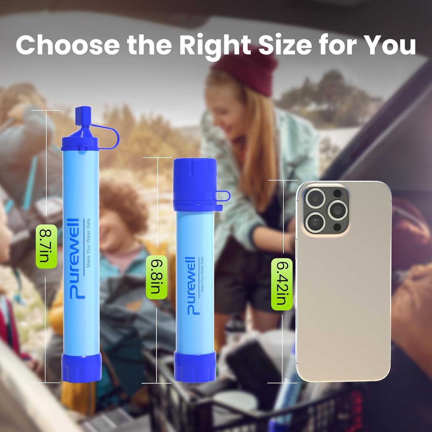 Filtro de Agua Purewell 1500L para Camping y Emergencias