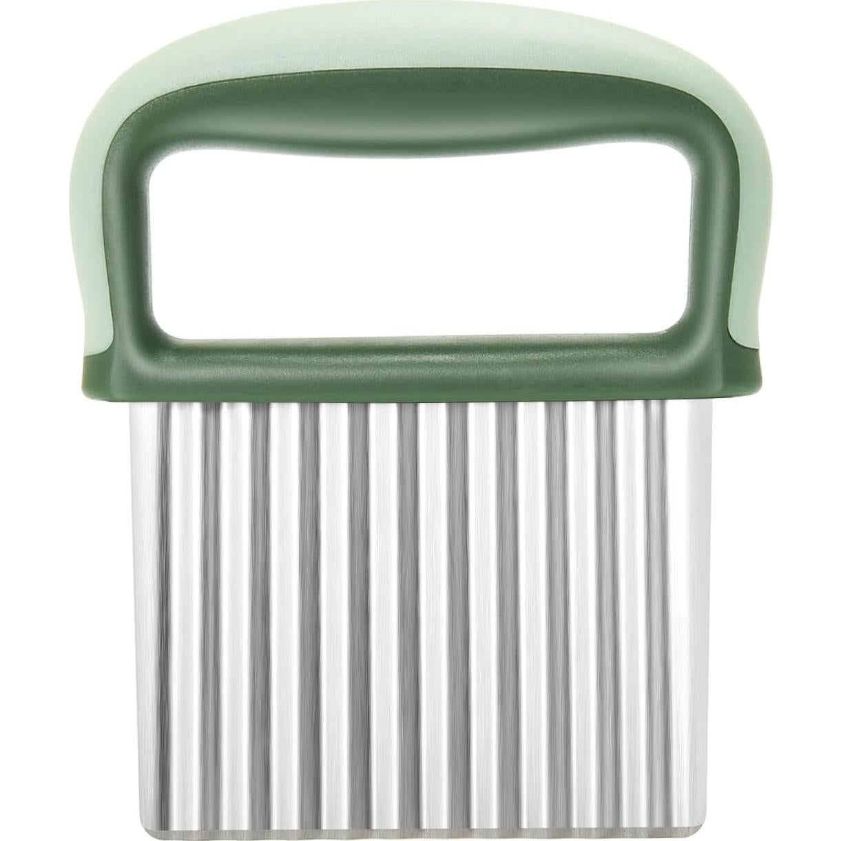 Cortador de Verduras COLGRE Ondas Acero Inoxidable 2 Piezas Verde