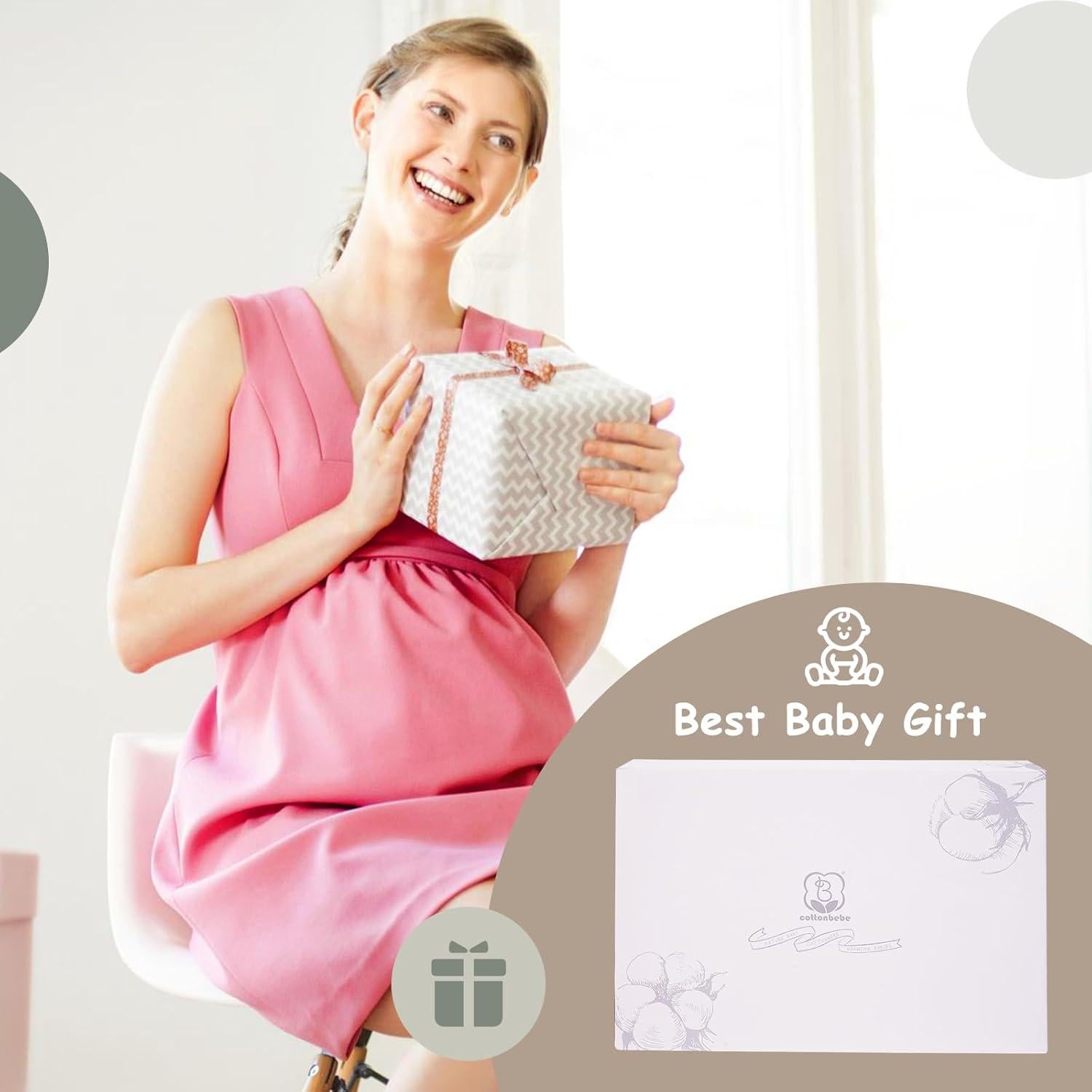 Gimnasio de Bebé de Madera Orgánica COTTONBEBE con Alfombra