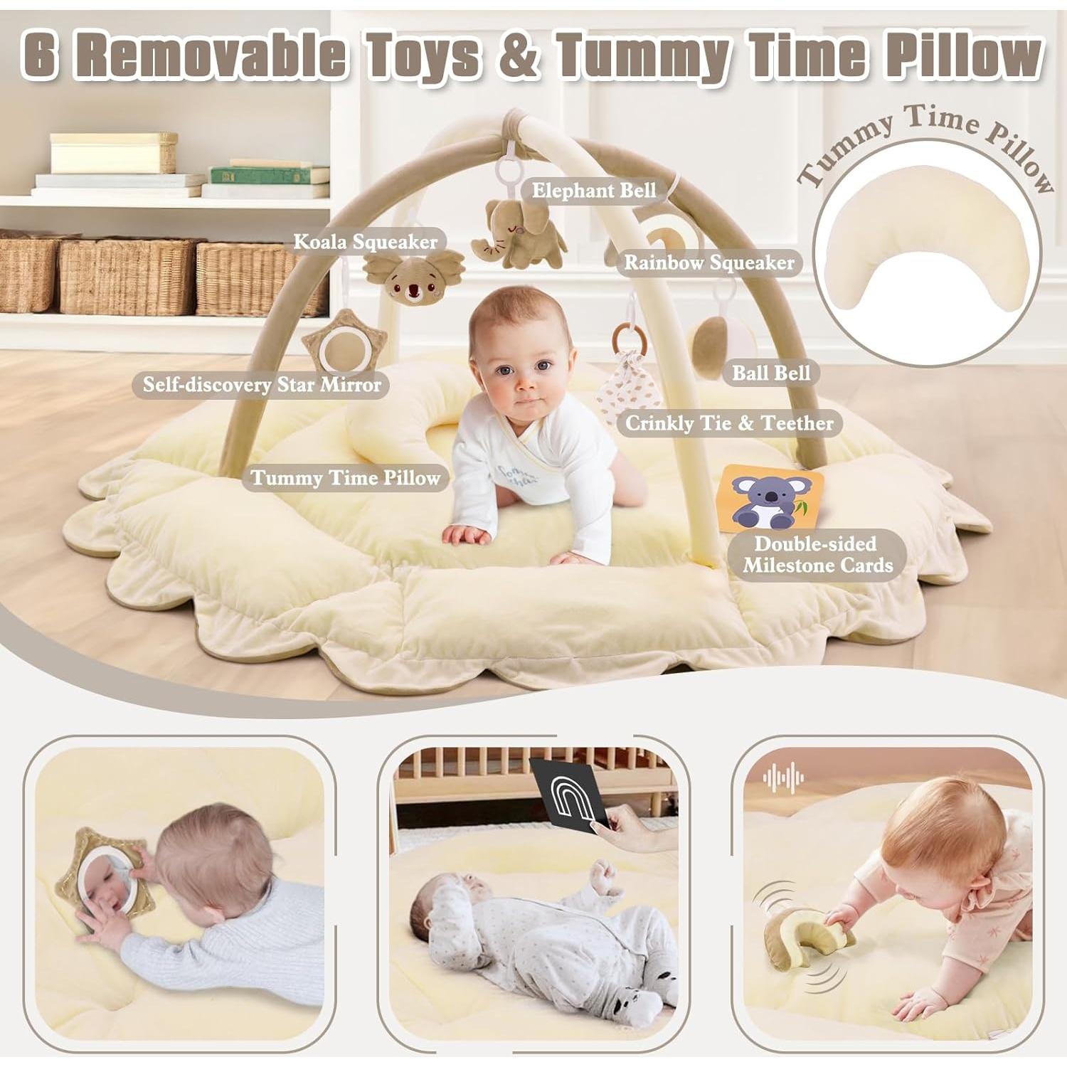 Gimnasio de Juego 5 en 1 Foryoomi Crema para Bebés