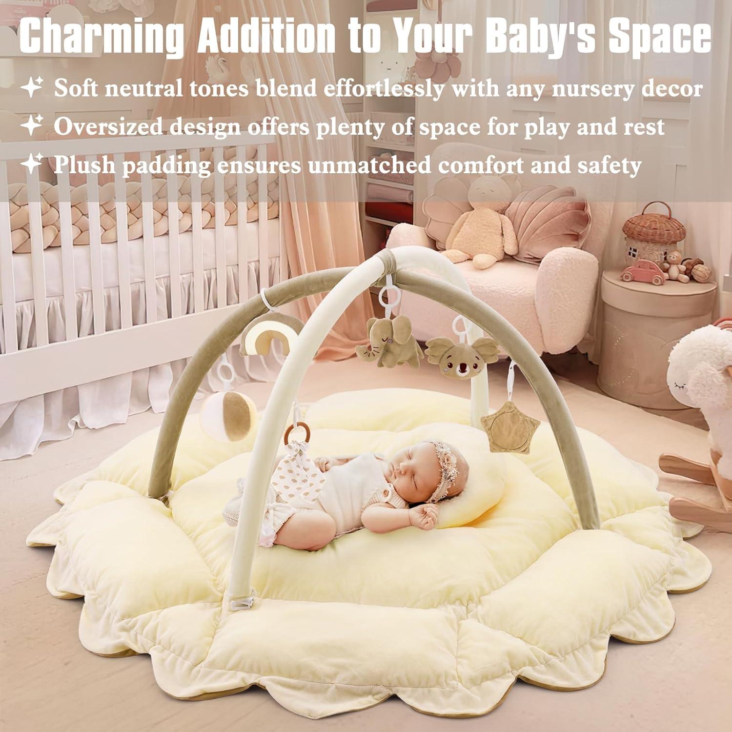 Gimnasio de Juego 5 en 1 Foryoomi Crema para Bebés