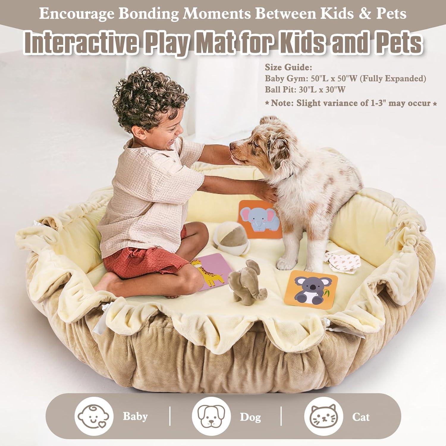 Gimnasio de Juego 5 en 1 Foryoomi Crema para Bebés