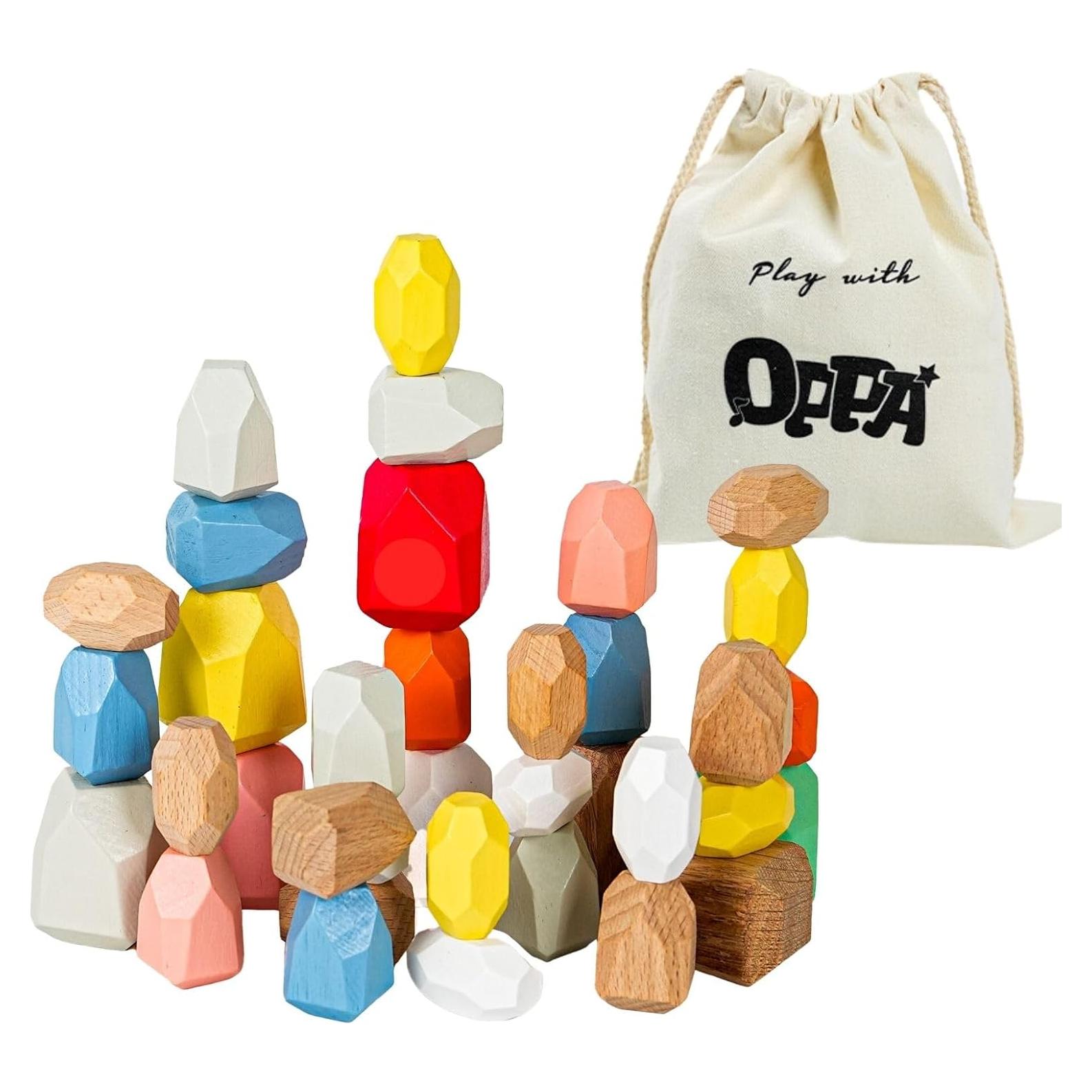 Juguete Apilable de Madera OPPA 36PCS para Niños 3-12 Años