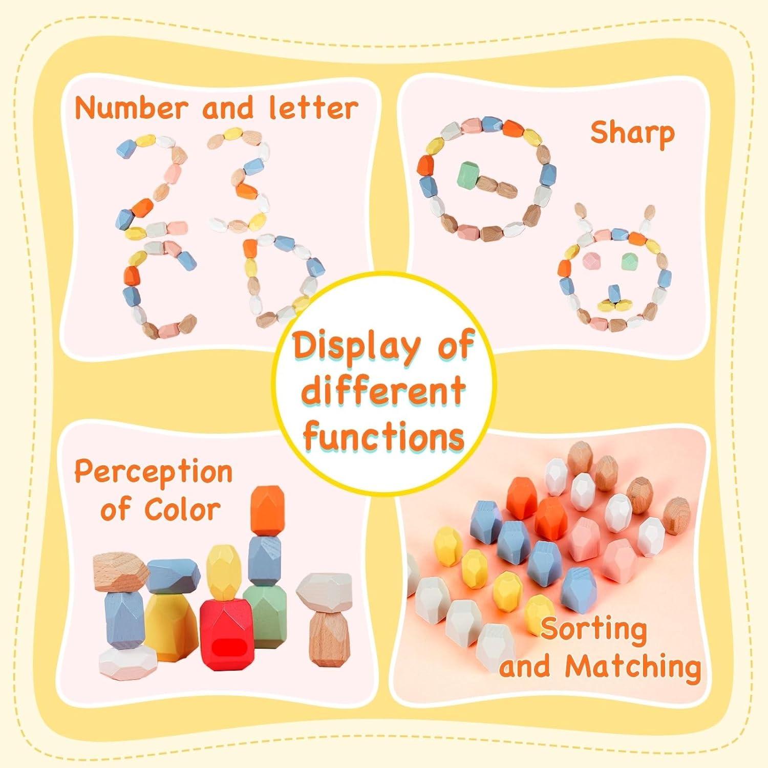 Juguete Apilable de Madera OPPA 36PCS para Niños 3-12 Años