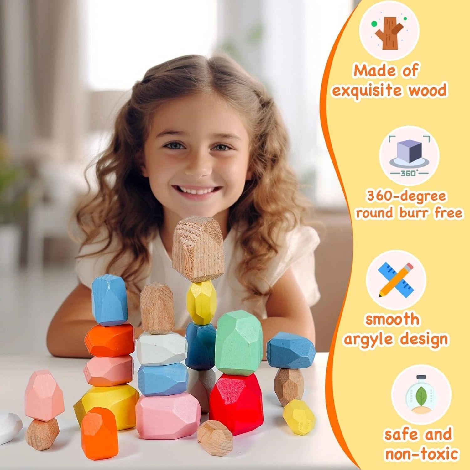 Juguete Apilable de Madera OPPA 36PCS para Niños 3-12 Años