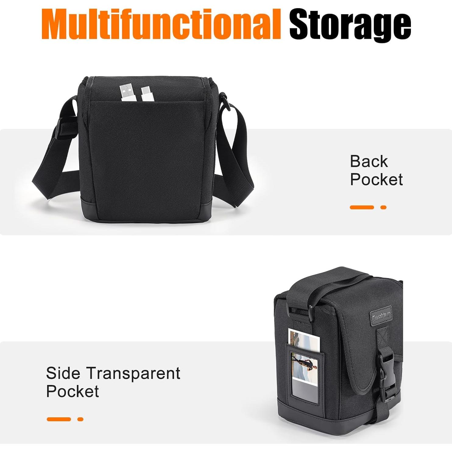 Bolsa de cámara bandolera Cwatcun Small Polaroid 16.5x12.5cm