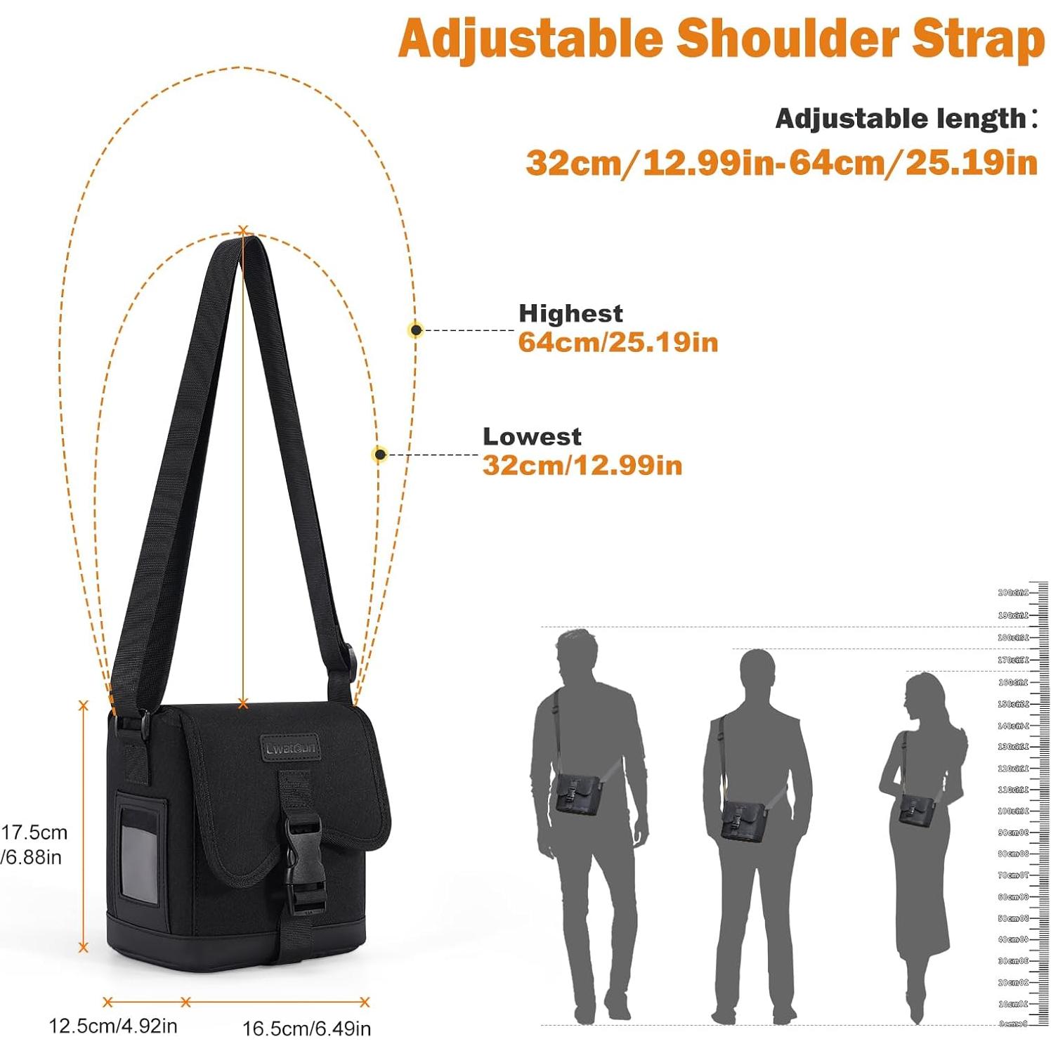 Bolsa de cámara bandolera Cwatcun Small Polaroid 16.5x12.5cm