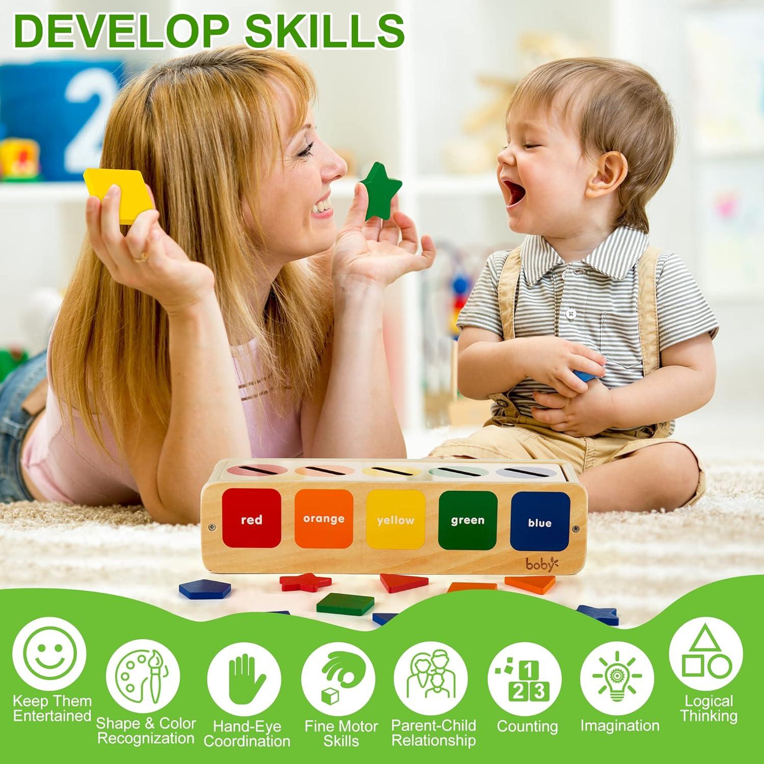 Juguete Montessori de Madera Lynncare para Niños 1-3 Años