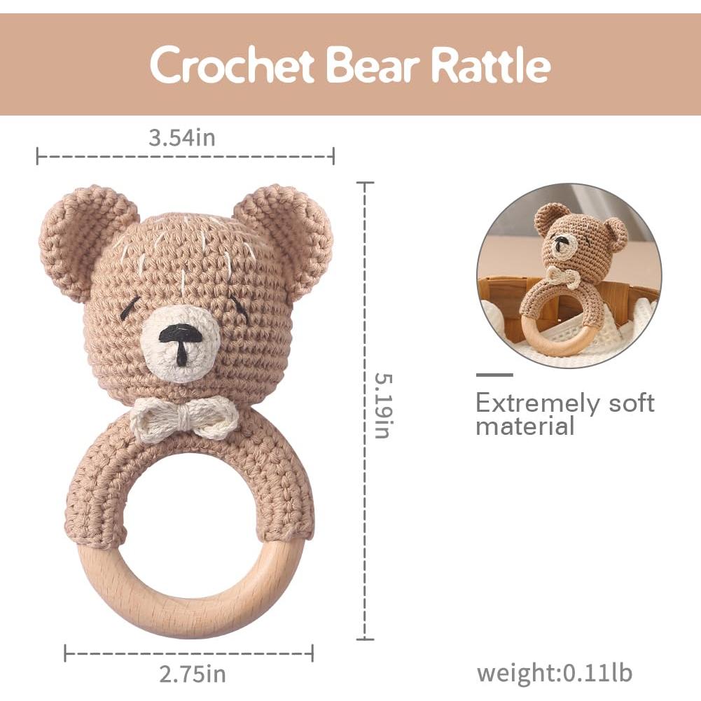 Sonajero de Madera Oso Mamimami Home para Bebés 49.9g