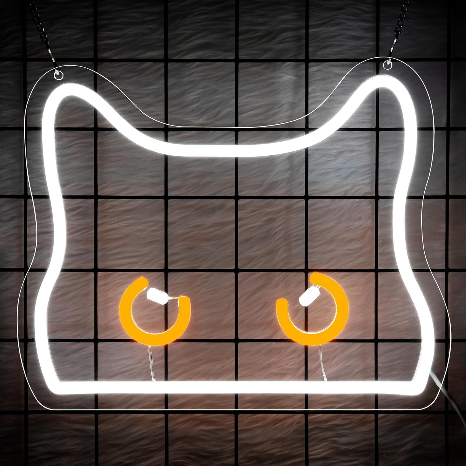 Cartel de Neón Gato Lcneond LED 30x24.3 cm Decoración