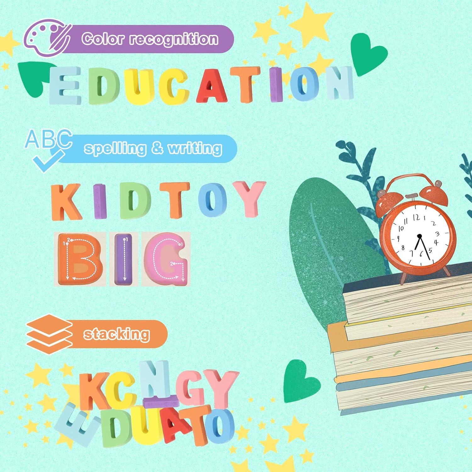 Rompecabezas de Alfabeto Kairsya de Madera para Niños 1-5 Años