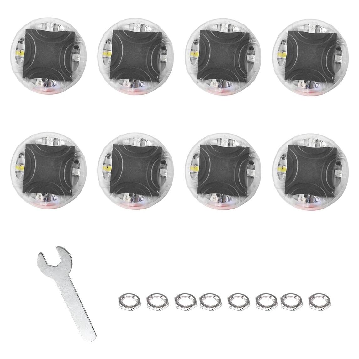 Luces de Rueda de Neumático Wevdn LED Solar 8 PCS