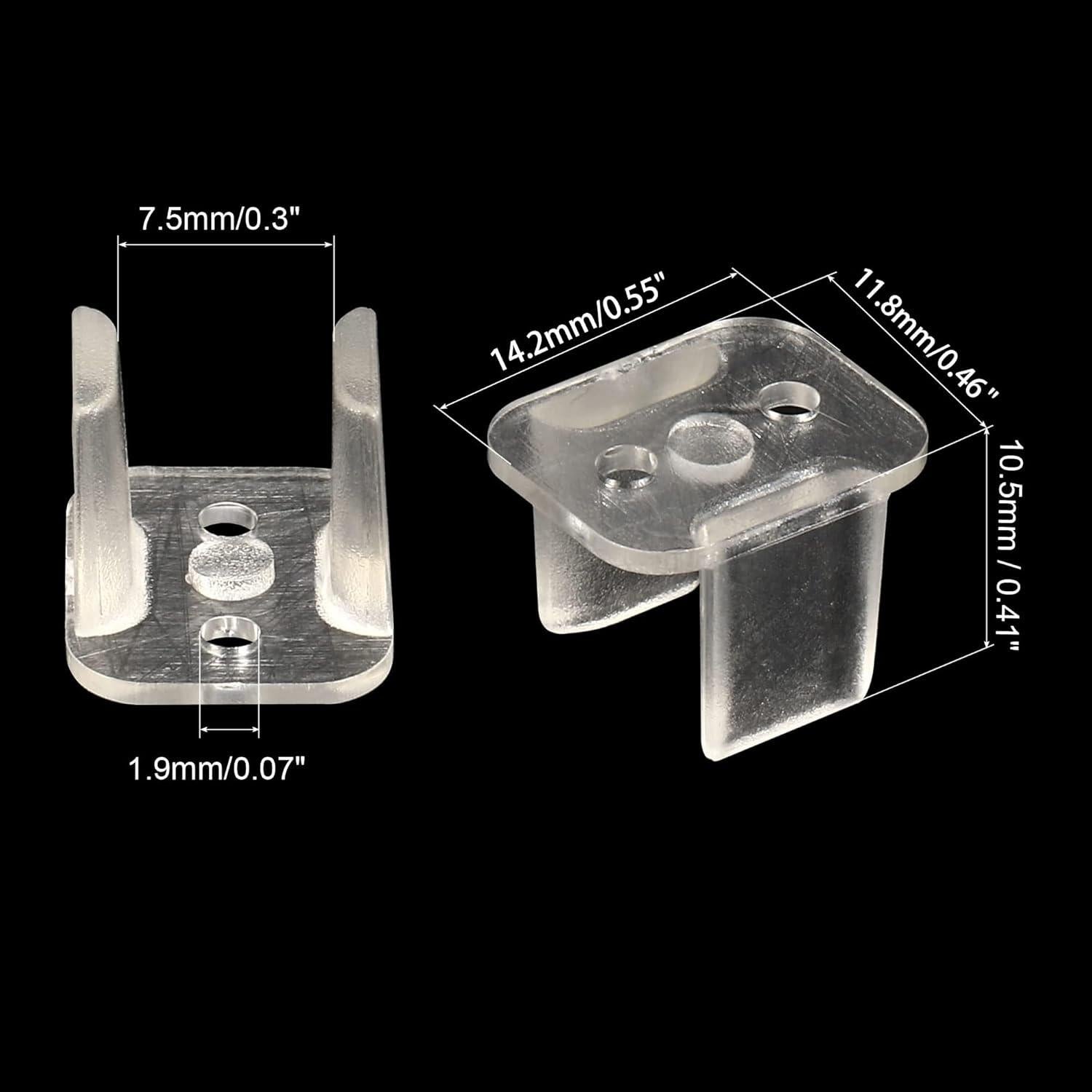 Clips de Montaje LED Translúcidos Boxonly para Tiras de 8mm - Paquete de 120