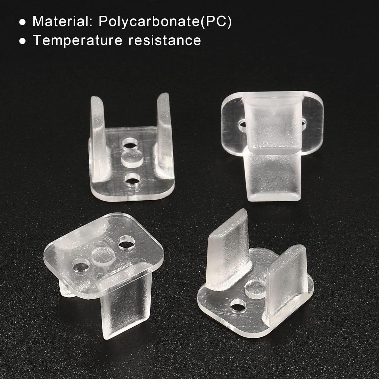 Clips de Montaje LED Translúcidos Boxonly para Tiras de 8mm - Paquete de 120