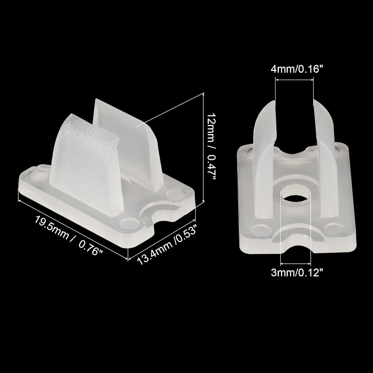 Clips de Montaje LED Neon MECCANIXITY 50 Piezas 6mm