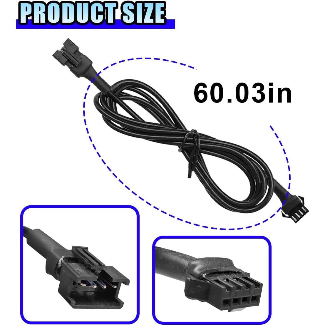 Cable de Extensión RGB LED 4 Pines LHDOS 152.4 cm 4PCS