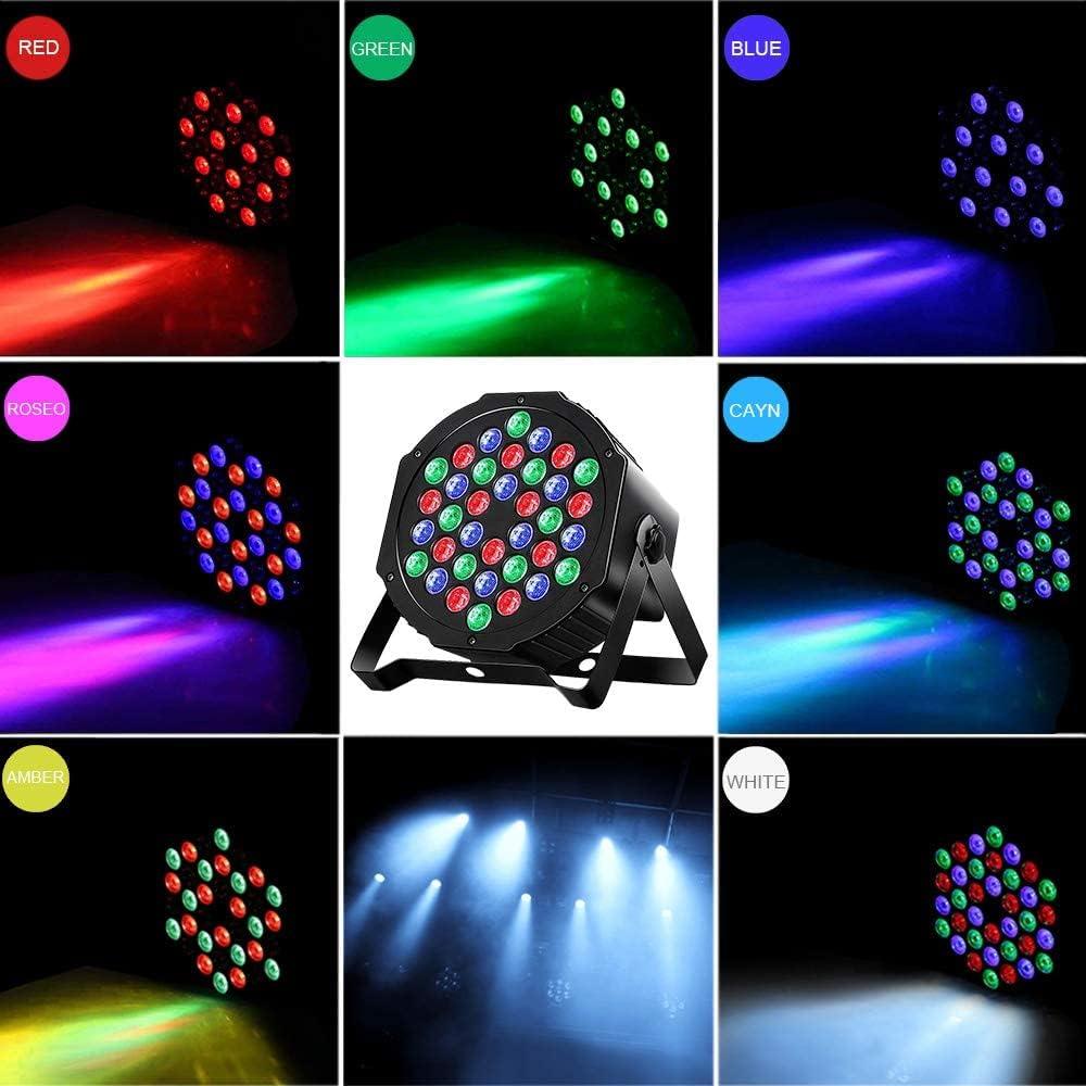 Luces PAR MOSFiATA 36 LED RGB con control remoto - Paquete de 4