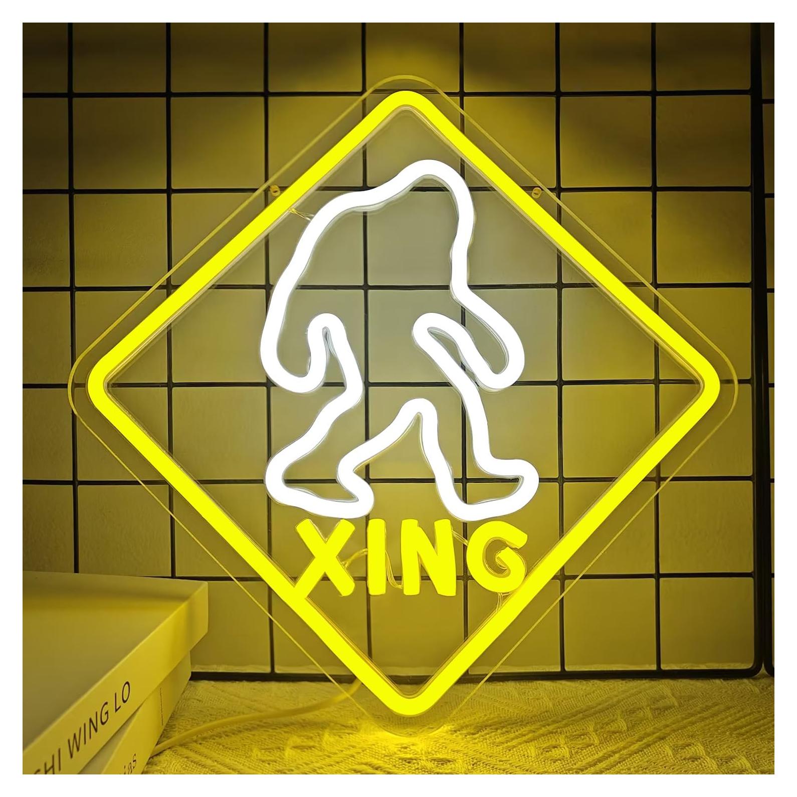 Letrero Neón Bigfoot Ajoyferris LED Regulable para Decoración