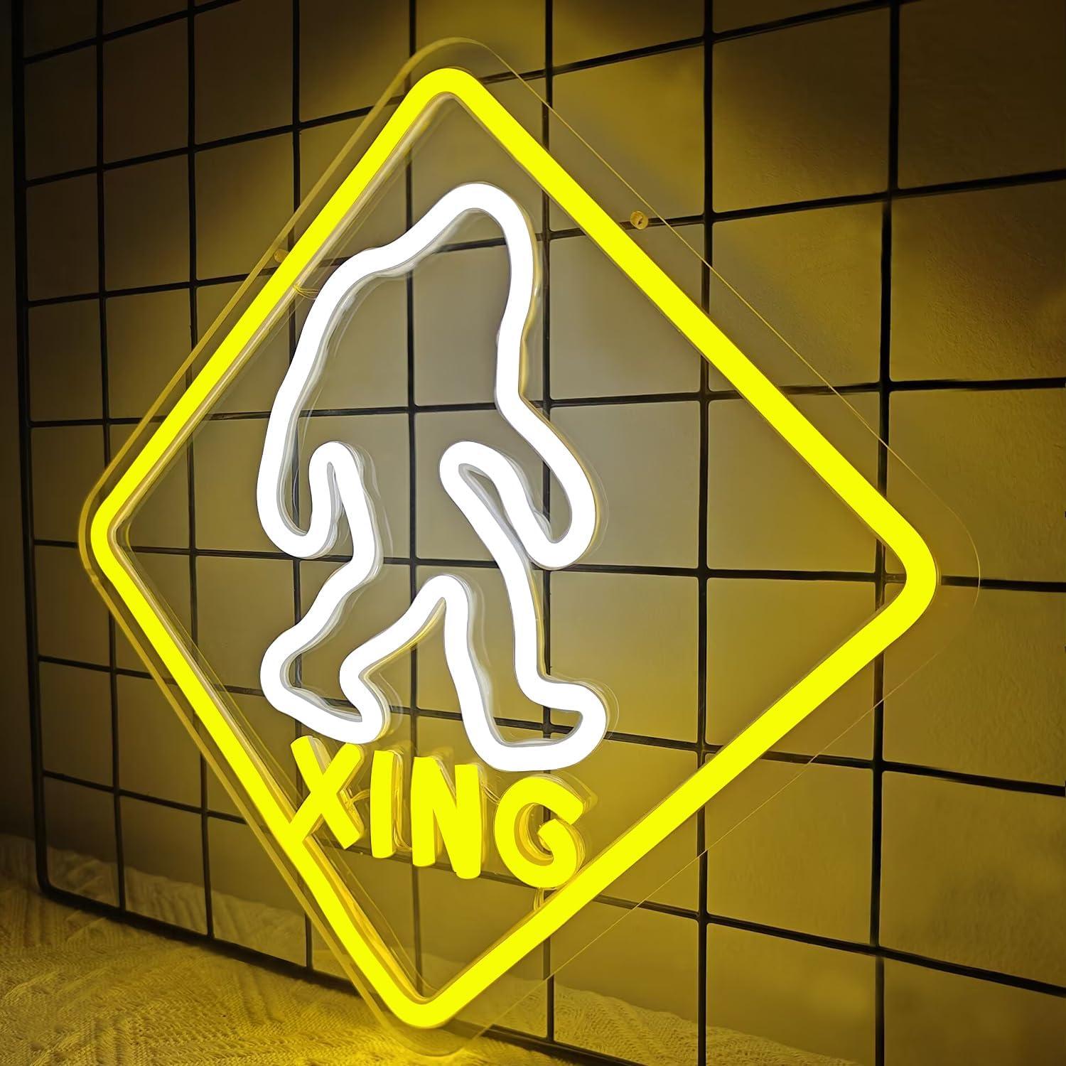 Letrero Neón Bigfoot Ajoyferris LED Regulable para Decoración