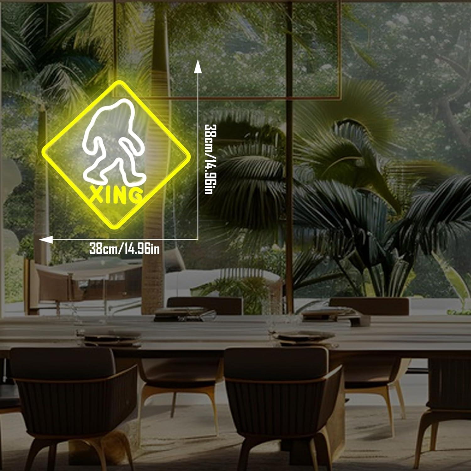 Letrero Neón Bigfoot Ajoyferris LED Regulable para Decoración