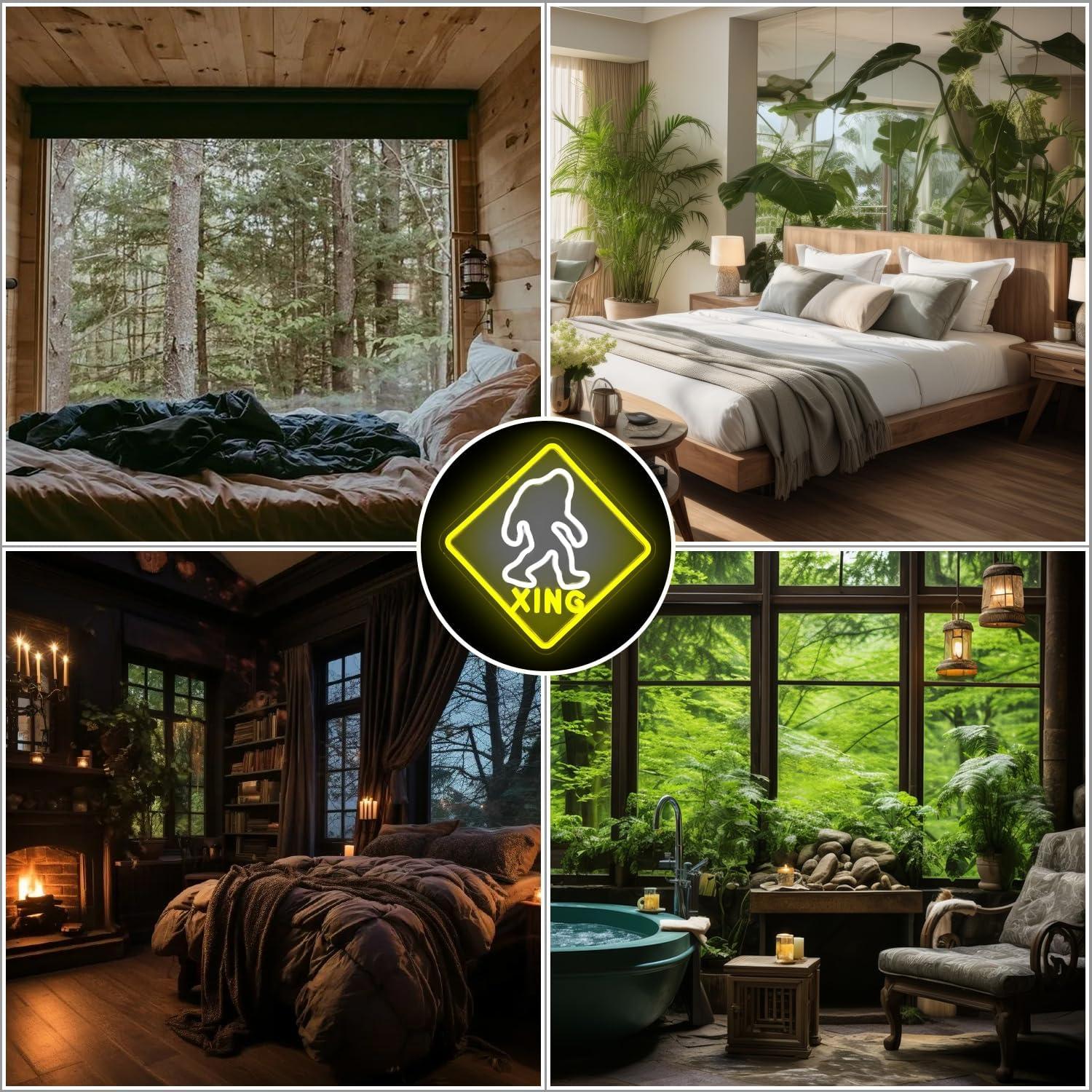 Letrero Neón Bigfoot Ajoyferris LED Regulable para Decoración