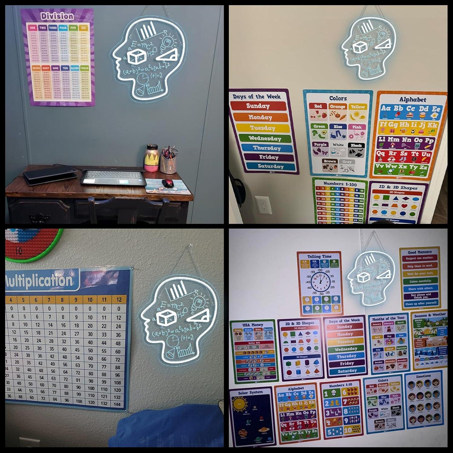 Cartel de Neón LED Matemáticas Horseneon 42x32 cm Decoración